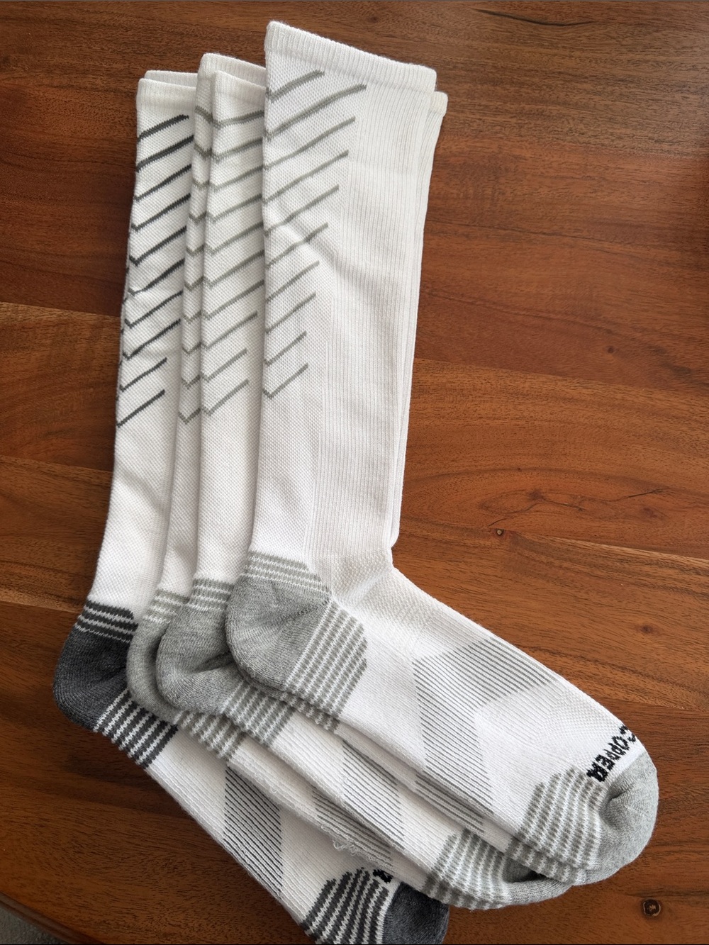 Tommie Copper White & Gray compression Socks - Pack of 3